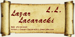 Lazar Laćarački vizit kartica